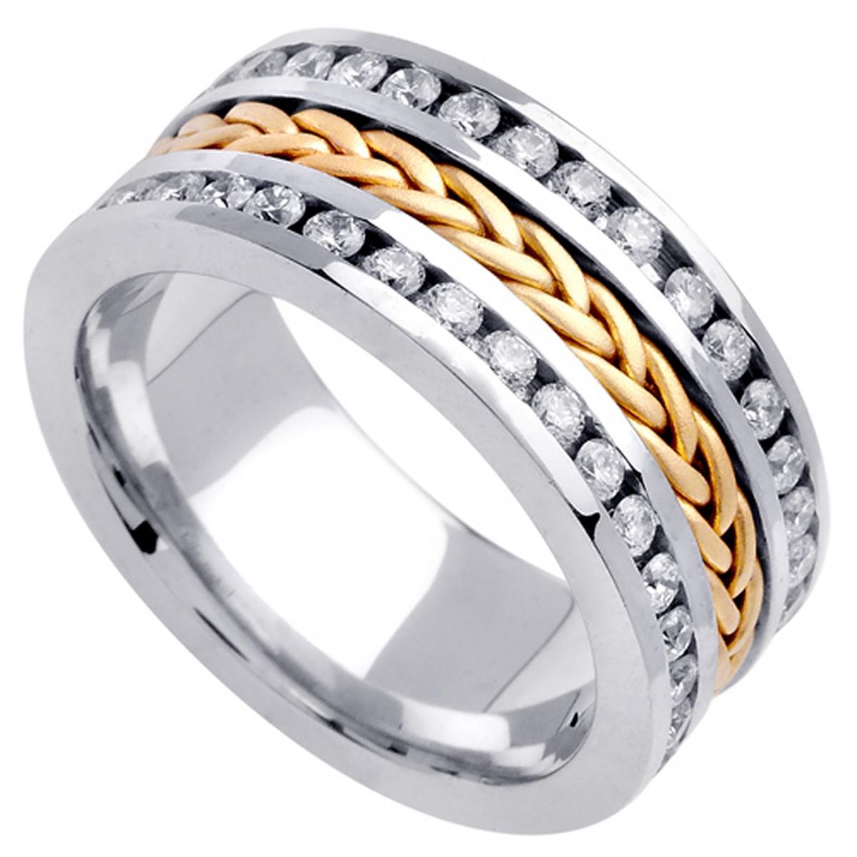 Diamond Braided Wedding Band