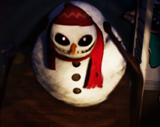 Jogo de terror do Boneco de Neve. Frosty Nights