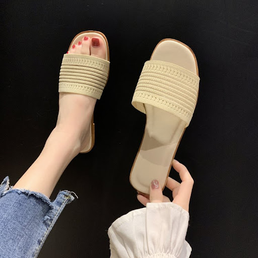 Title 6, Fashion slippers with net celebrity knitting st...