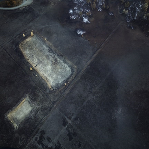 Aerial view of burned landscape in Lake County, California, in 2015. Photo: Thomas Heinser / Reduziert