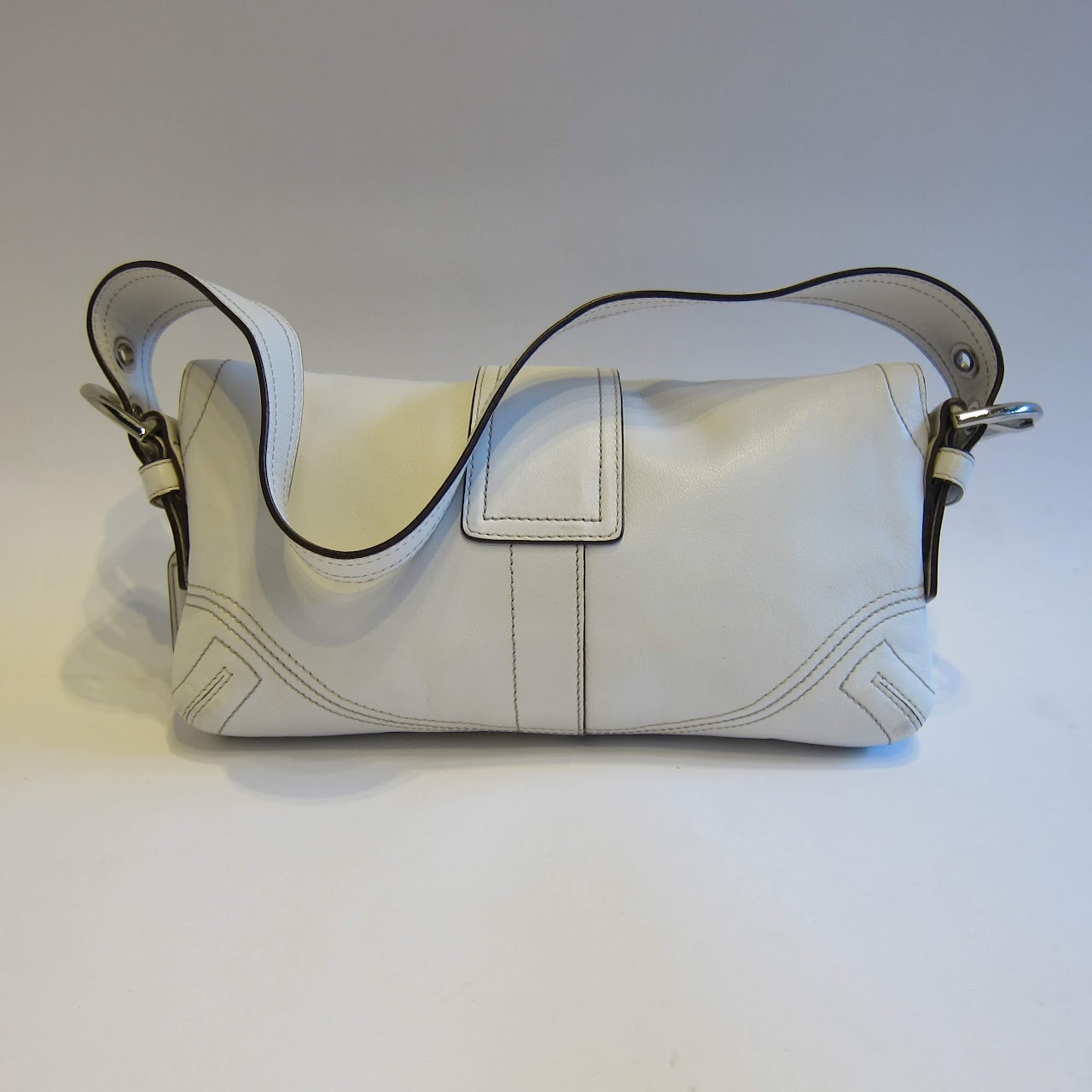 Coach White Leather Shoulder Bag