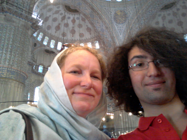 Inside the Blue Mosque, Istanbul. 