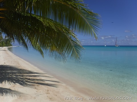 L'ancoraggio di Hirifa dalla spiaggia - Fakarava