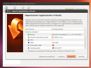 AndroVM Player - importazione macchina virtuale su Ubuntu 13.04 Raring