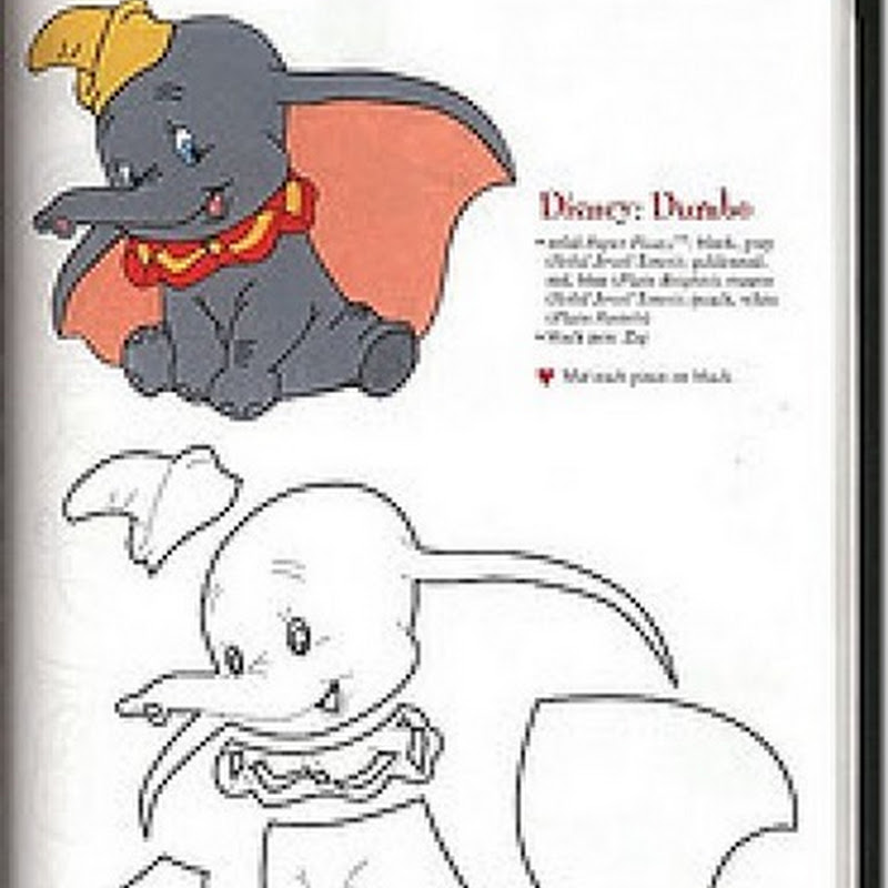 Moldes gratis Dumbo en Eva