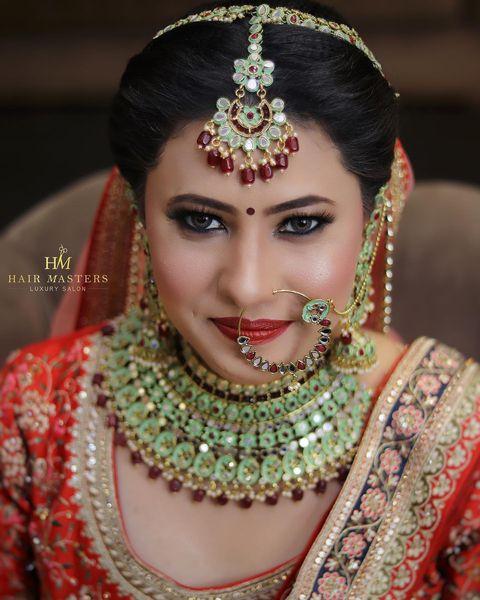 Punjabi style traditional wedding makeup | Party makeup - Village ...
