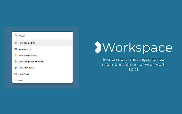 Screenshot of Workspace