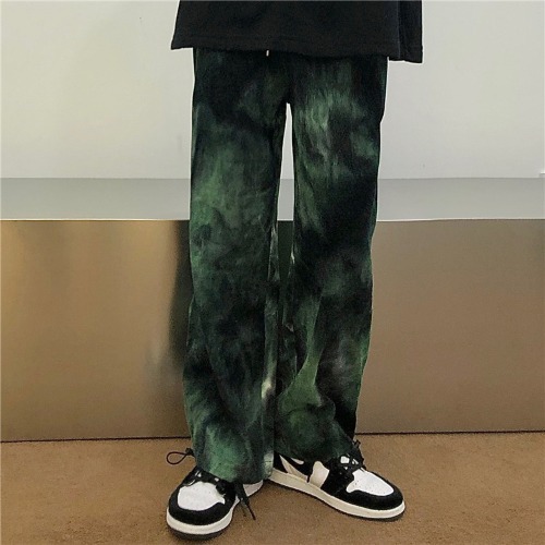 Title 2, Ins Harajuku Tie-Dye Aurora Corduroy Drawstring...