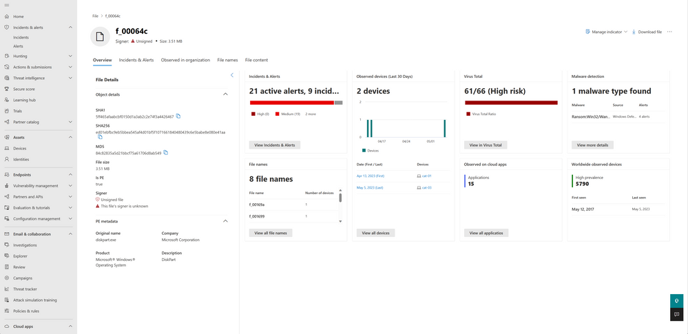 New File Analysis Add-on with Microsoft 365 Defender Enable Deeper Insights