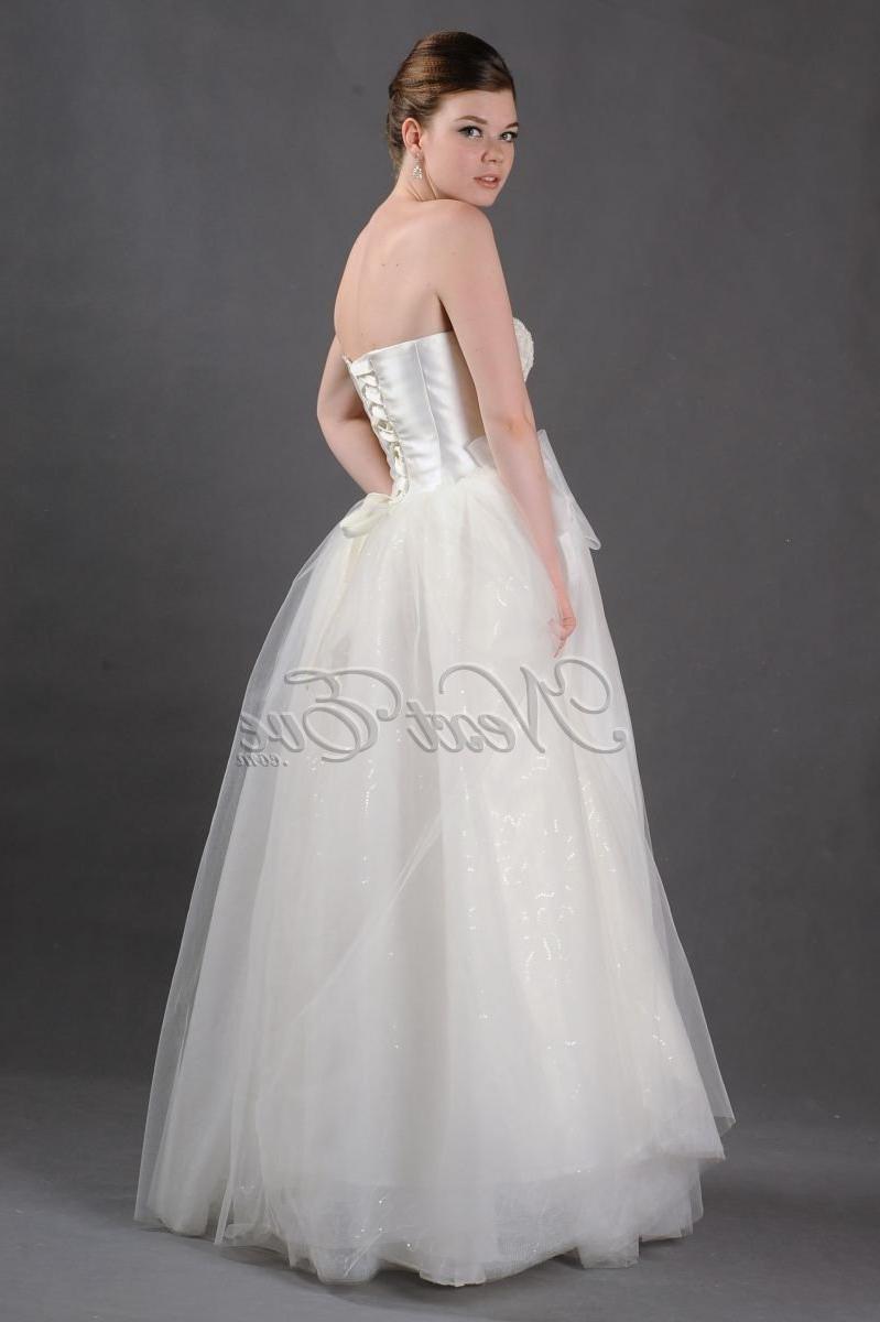 Classic White Ball Gown Style Wedding Dress with Corset Back