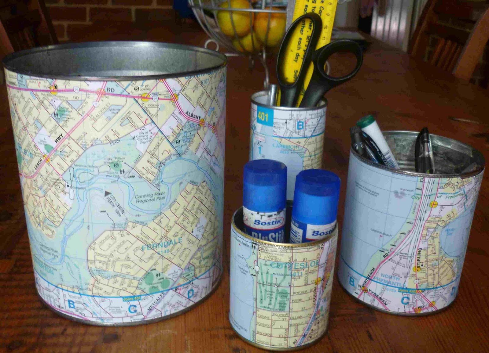 Simpleliving: Cover Tins Using An Old Street Directory