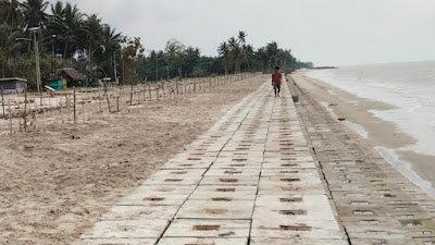 Pembangunan Pengaman Pantai di Desa Kalimantan sudah Rampung Dikerjakan