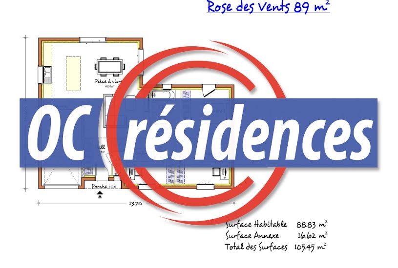  Vente Terrain + Maison - Terrain : 508m² - Maison : 90m² à Le Fauga (31410) 