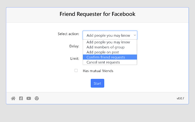 Friend Requester for Facebook