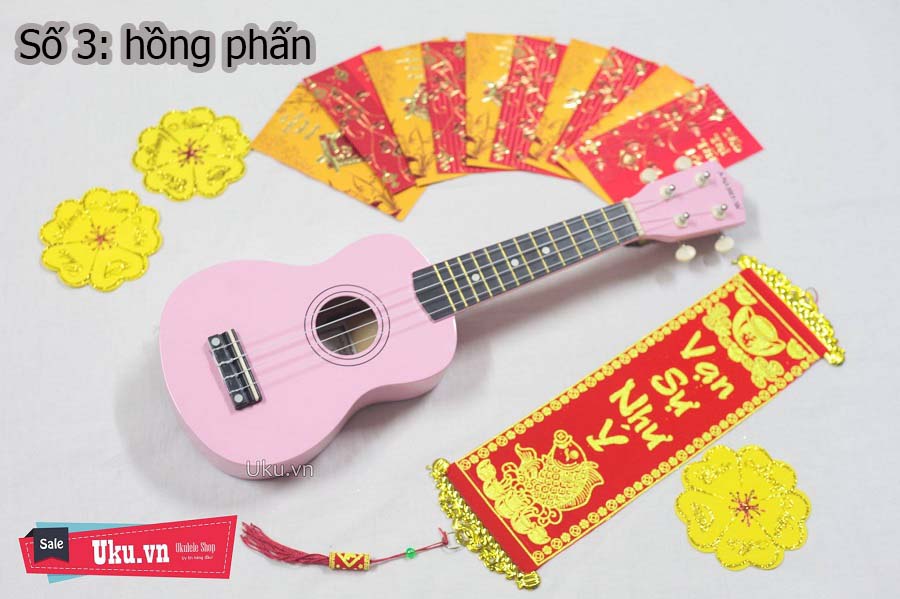 ukulele màu hồng ukulele hồng phấn