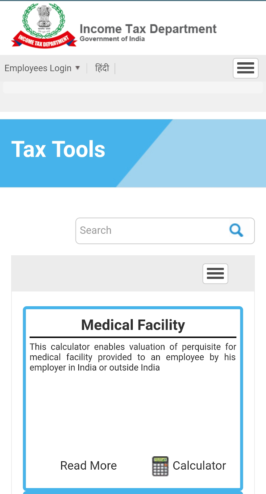 Use this link to calculate your income tax with the help of Income tax Calculators officially released by the Income Tax Department