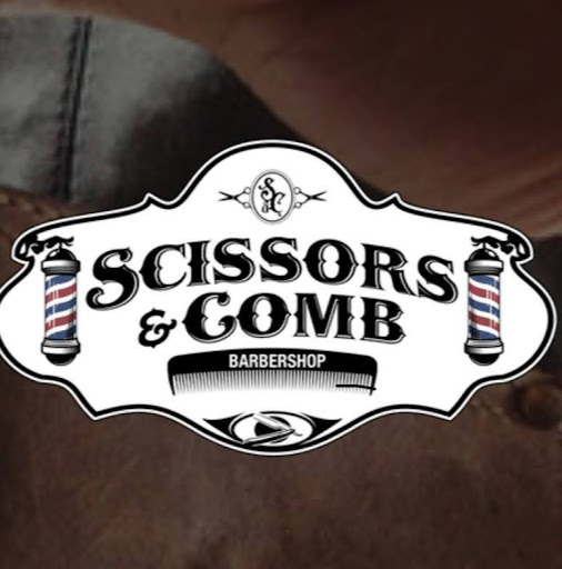 Scissors and Comb Barbershop & White Rock Barbers logo