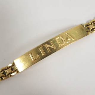 18K Gold Heavy Signet Bracelet