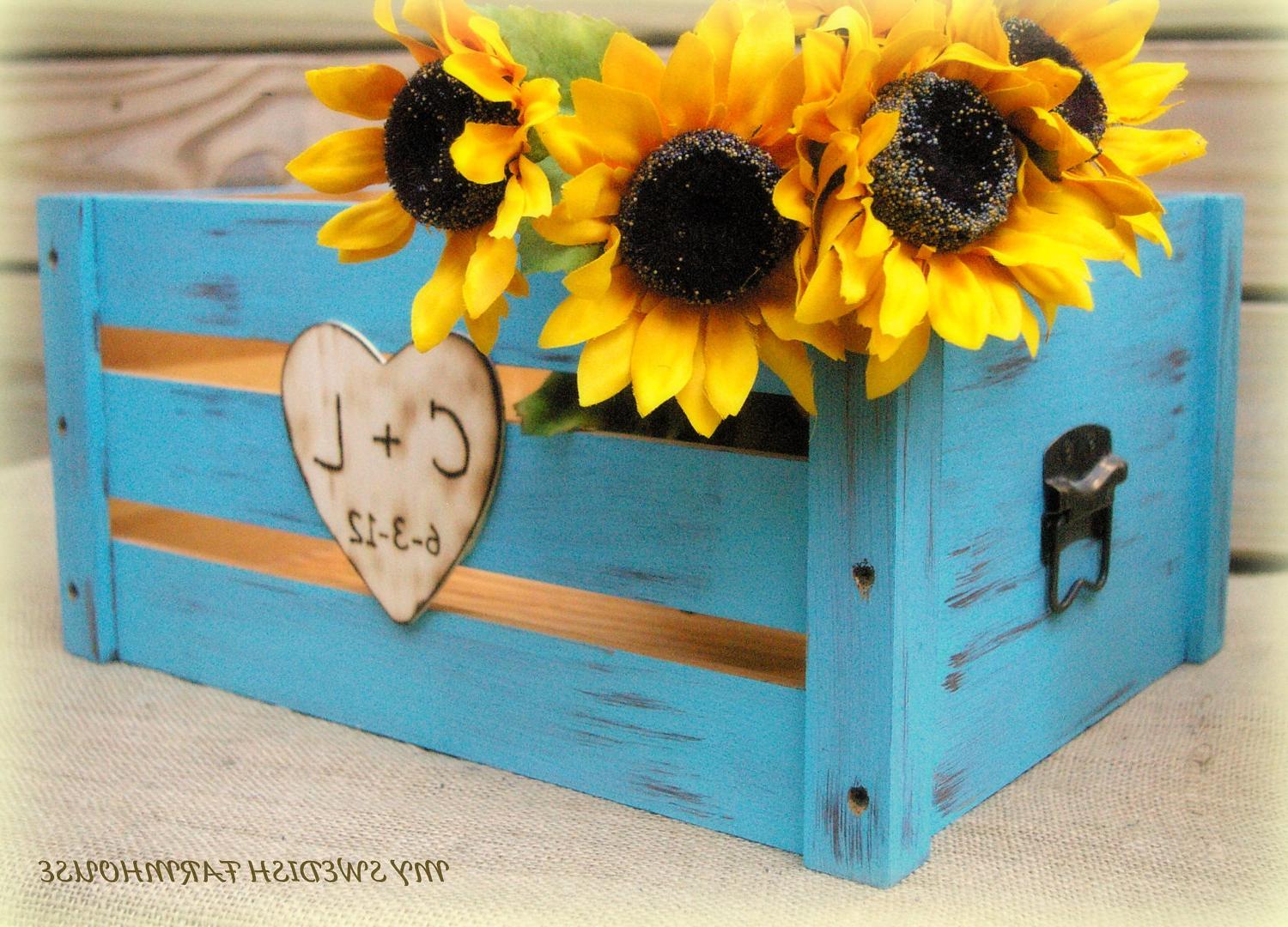 Personalized Wedding Card Box Program Crate Rustic Wedding Decor  YOUR COLOR