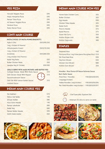 Brew Kings menu 