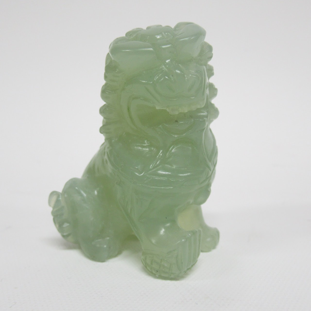 Green Stone Foo Lion Pair