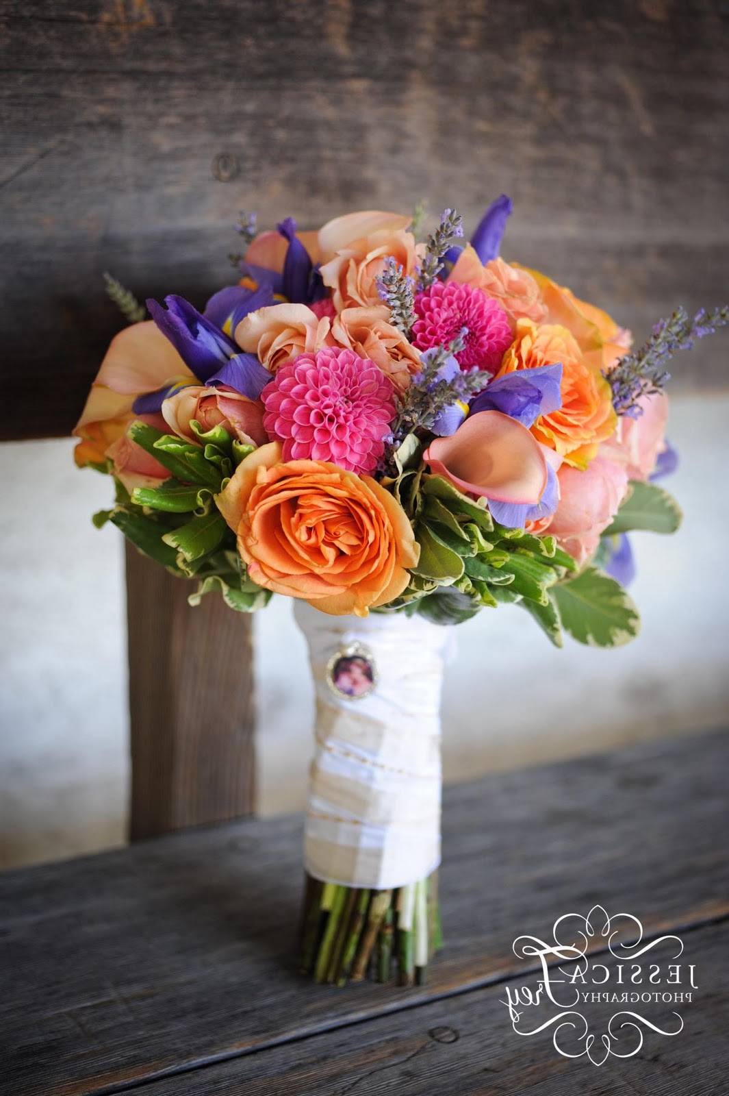 Purple Pink And Orange Bridal