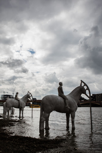 The rising tide. Sculptor Jason deCaires Taylor's latest underwater sculpture, in London