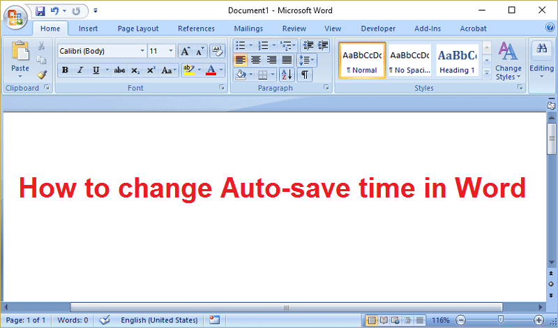 Comment changer le temps de sauvegarde automatique dans Word