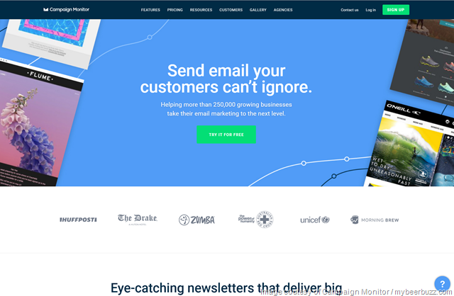 Mybeerbuzz .com Highlights Campaign Monitor e-Mail Marketing