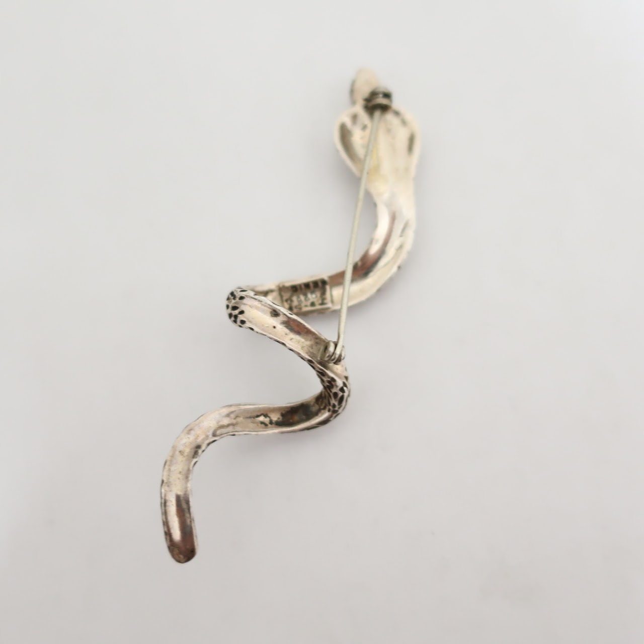 Sterling Silver King Cobra Brooch