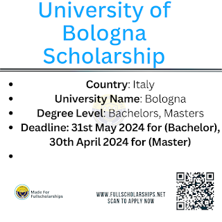 Study Free in Italy - University of Bologna 2024-2025 Unibo Scholarships for International Talents for Bachelors and Masters