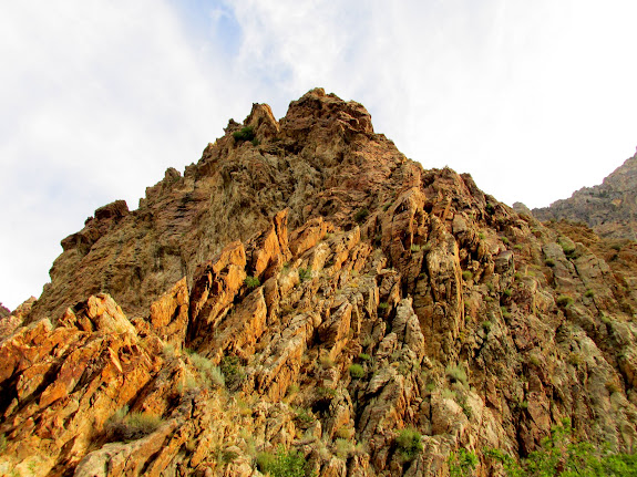 Tortured rock layers