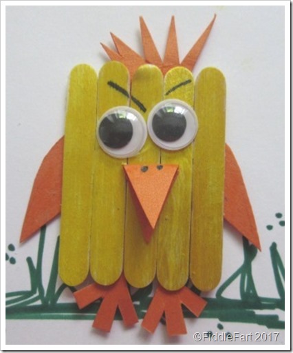 Popsicle Easter Chick Crafts 1