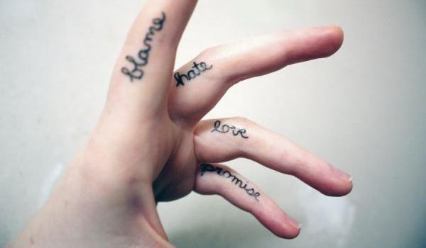 finger tattoo quotes