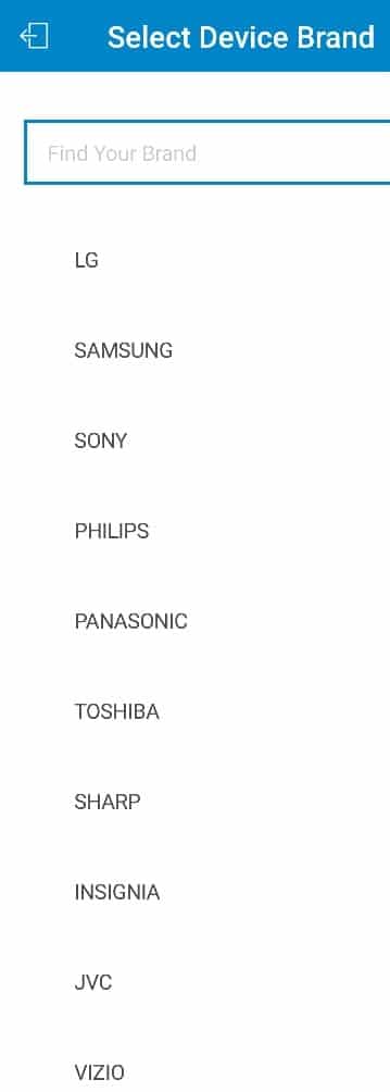 デバイスのブランドを選択してください