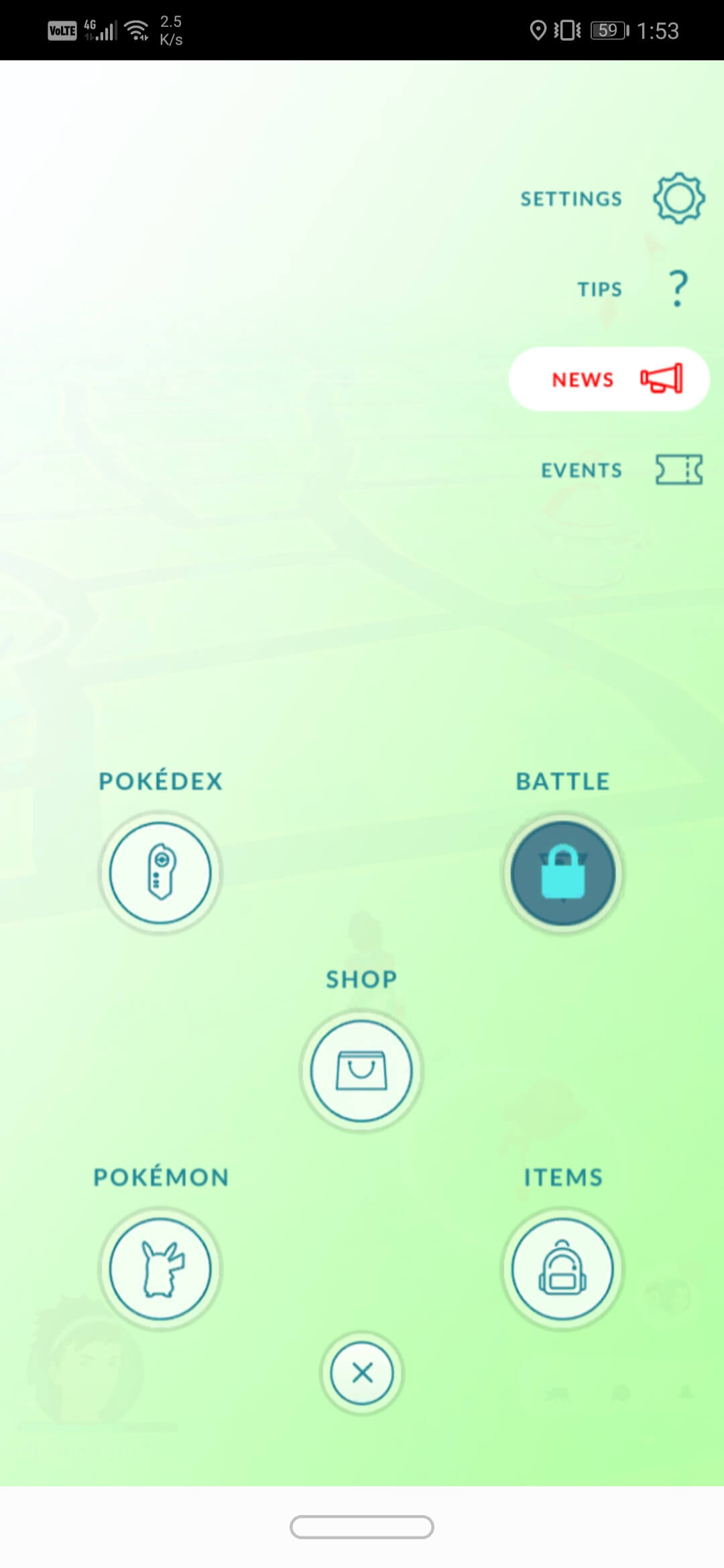 toque el botón de la tienda.  |  Cambiar equipo de Pokémon Go