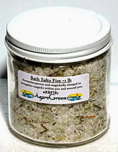 Fire Bath Salt Glass Jar 1Lb