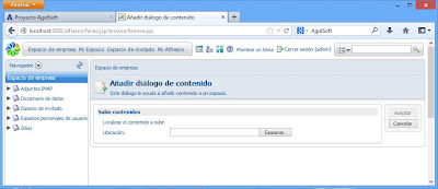 Administración de Alfresco Community, crear usuario, subir ficheros