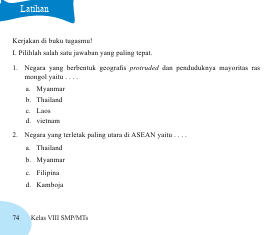 Nilai 100 Kunci Jawaban Ips Kelas 8 Halaman 74 75 76 77 78 Latihan Bab 1 Ilmu Edukasi