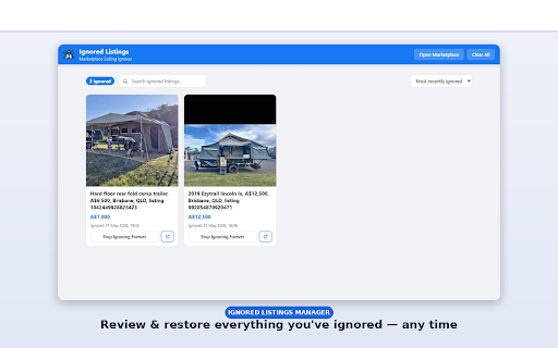 FLIE — Marketplace Listing Ignorer screenshot 3