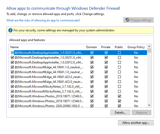 Klik vervolgens op Instellingen wijzigen.  Controleer op Regenrisico 2 om de firewall door te laten |  Fix Risk of Rain 2 Multiplayer werkt niet probleem.  Risk of Rain 2 multiplayer werkt niet