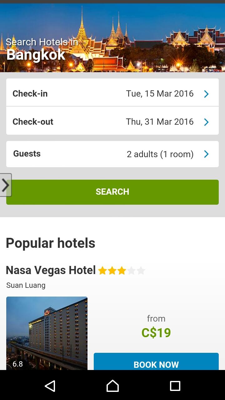 Hotels and Motels Cheap Deals Screen 2
