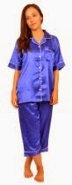 <br />Short Sleeve PJ with Cropped Pants, 5 Colors,All Sizes, Up2date Fashion Style#PJ-10