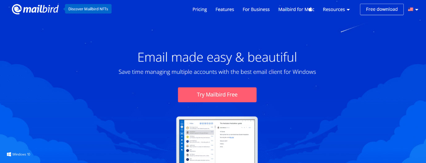 Mailbird |  beste Outlook-alternatieven