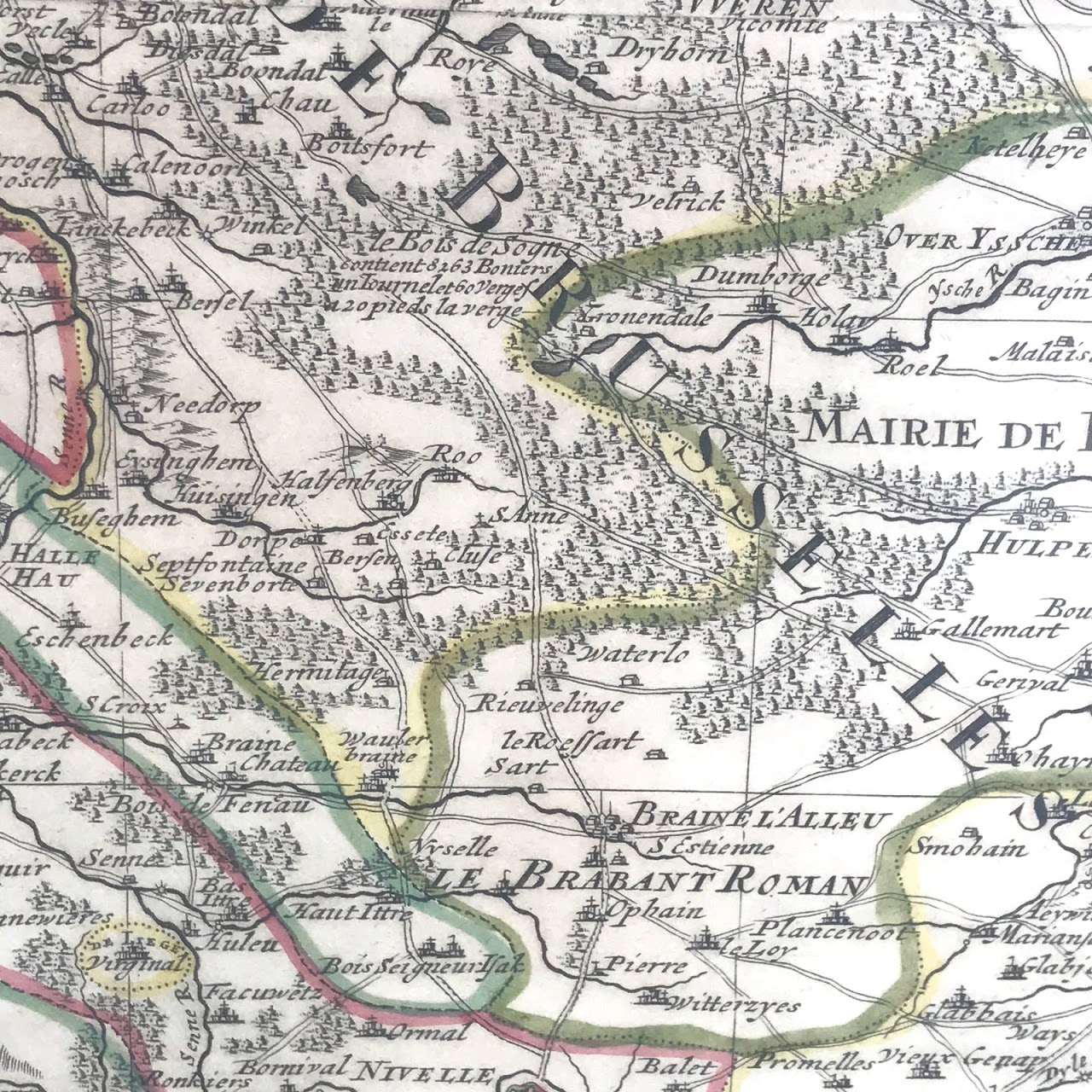 18th C. Engraved Map of Duchy of Brabant