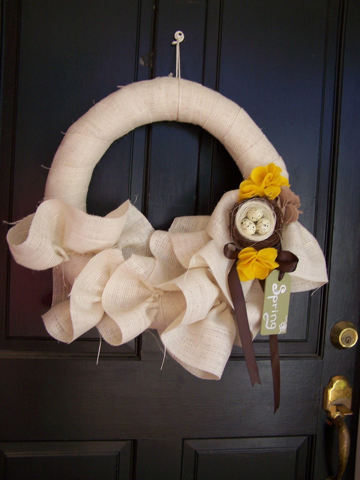 Ruffled Burlap Wreath