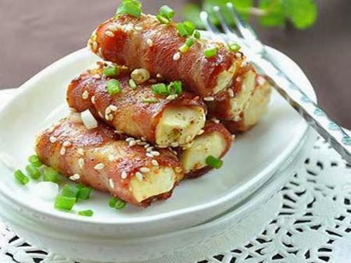 Thịt muối cuộn đậu phụ lạ miệng, dễ làm