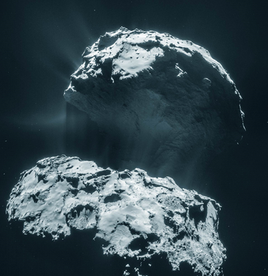 mosaico do cometa 67P Churyumov-Gerasimenko