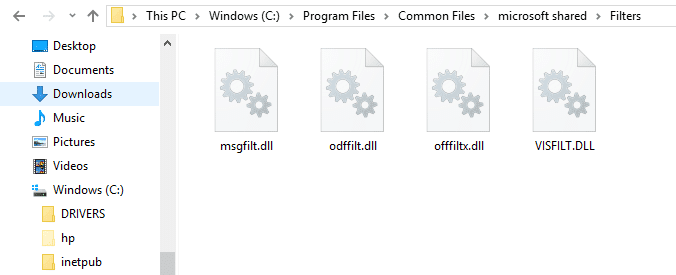 Alcuni dei file DLL trovati nel PC