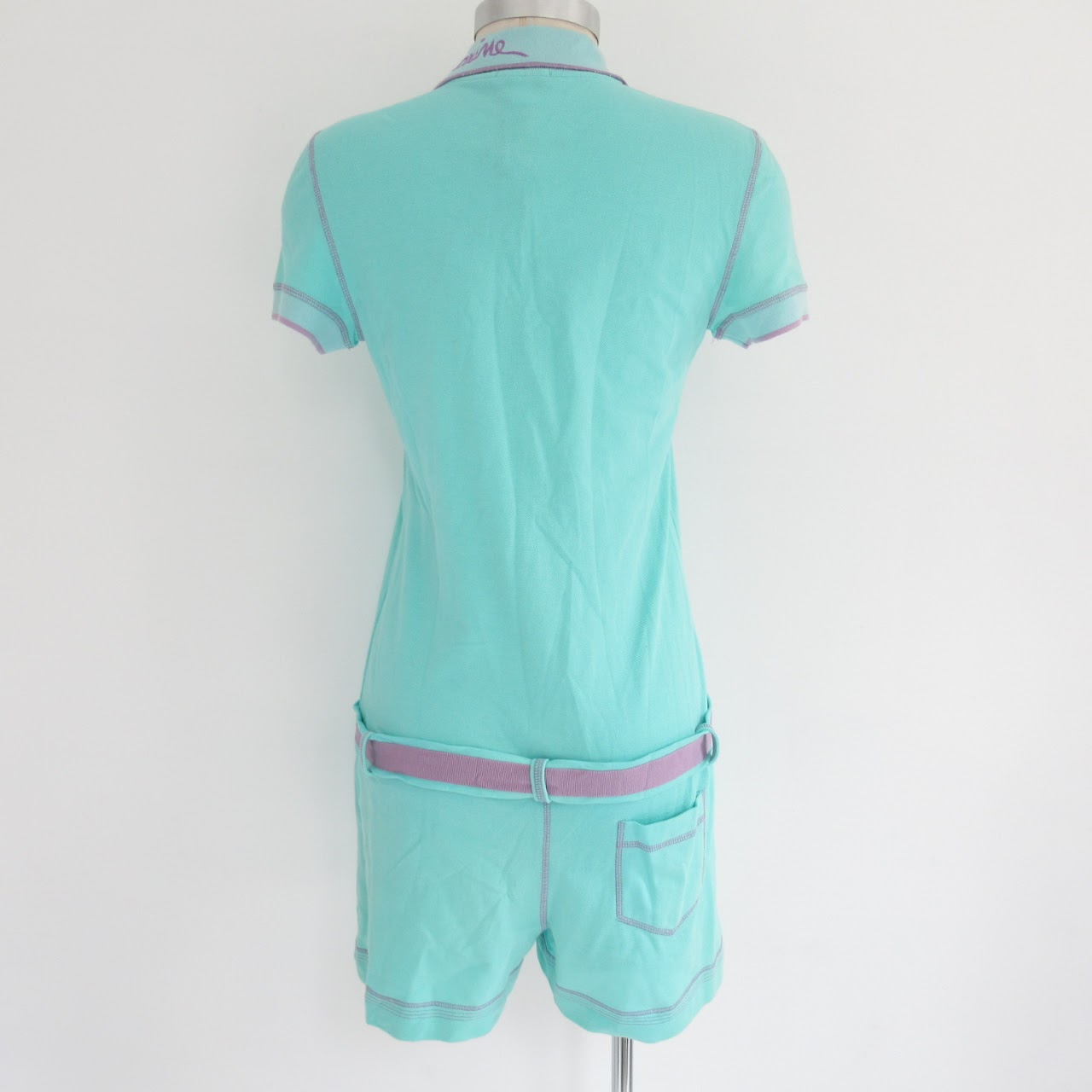 Bluemarine Blue Pique Playsuit